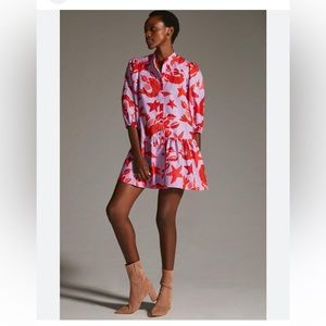 Farm rio Red Lobster Sky Mini Dress NWT medium